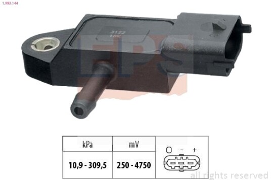 Lufttrykksensor, høydetilpasning EPS 1.993.144 Lufttrykksensor, høydetilpasning EPS 1.993.144