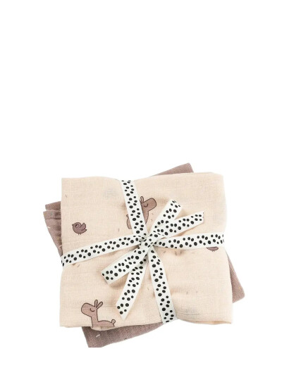 Done by Deer Burp Cloth 2 Pack Lalee Powder   Pink   65X 65CM