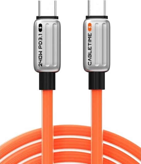 Cabletime Ct-Cm240-Zs01, 1 M, Usb C, Usb C, 480 Gbit/Sek, Oransje