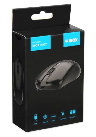 Ibox I010 Rook Kablet Optisk Mus, Sort