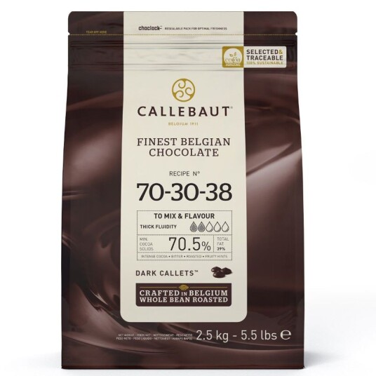 Callebaut Ekstra Mørk Sjokolade 70% 2,5kg