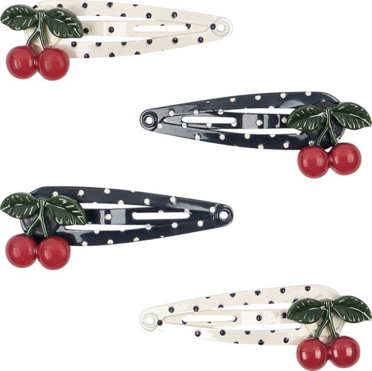 Konges Sløjd Hårspenner 4-Pack Cherry Dot