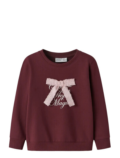 name it Nmfsetina Ls Sweat Bru Burgundy 104 name it Nmfsetina Ls Sweat Bru Burgundy 104
