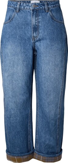 YAS Yaslua Hw Fold Up Barrel Jeans S.   D2D   Blue   29 x 32