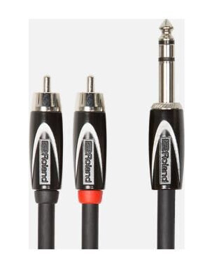 Roland Rcc-10-Tr2rv2 3m Interconnect Cable 1/4" TrsMale-Dual Rca
