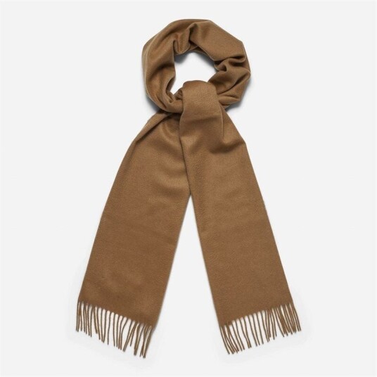 Johnstons of Elgin Scarf Wa16 Dark Camel