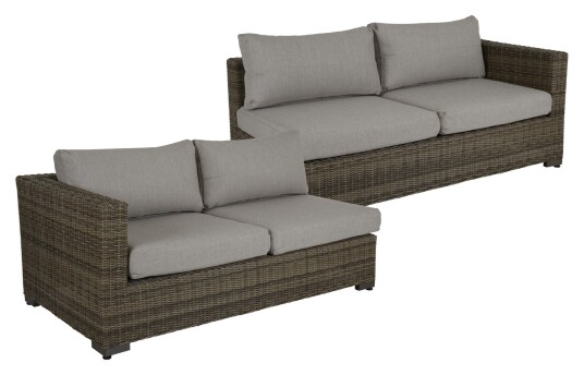 Brafab Ninja Loungemoduler høyre/venstre m. pute, Beige/Rustikkk