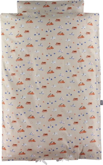 Nørgaard Madsens Sengetøy Baby Sand m. Brannbiler Nørgaard Madsens Baby Sengetøy Baby Beige