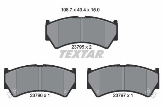 Bremseklosser TEXTAR 2379501 Bremseklosser TEXTAR 2379501