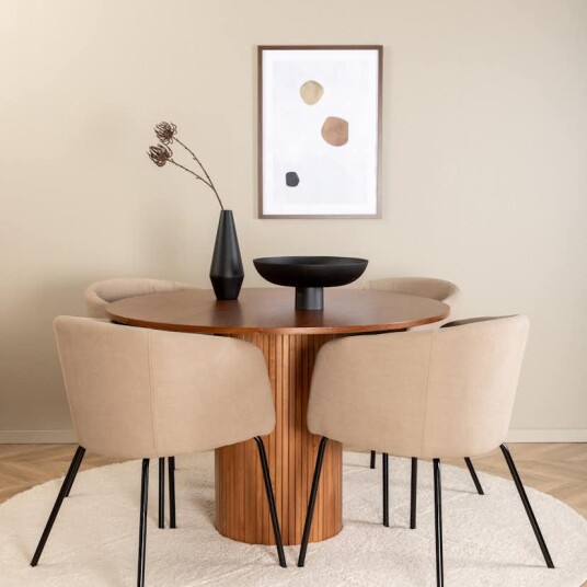 Venture Home Spisebord Venture Home Bianca og 4 Bergen Spisestol Venture Homear i Polyester GR22220