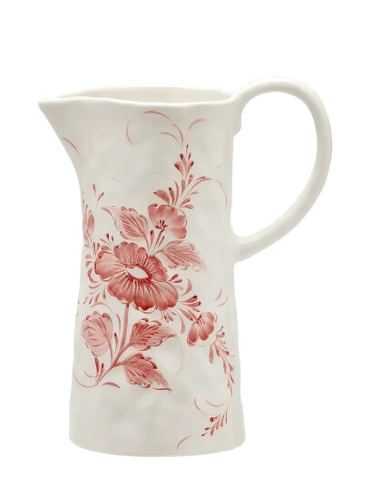 Anna + Nina Whimsical Rose Jug - White - 1.5 L