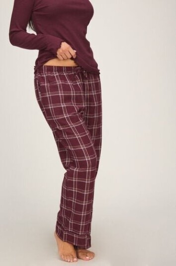Hunkemöller Flannel pysjamasbukse Lilla