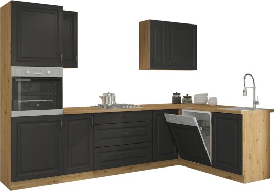 Templemore Möbelset För Kök & Matplats Black/Wood -