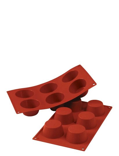 Silikomart Silikoneform Muffins 6 Stk. Ø69 H35 - Red - FOR 6PCS