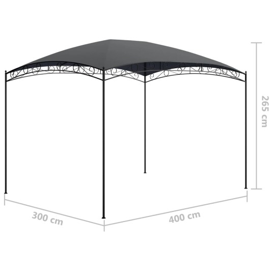 vidaXL Paviljong 3x4x2,65 m antrasitt 180 g/m² vidaXL Paviljong 3x4x2,65 m antrasitt 180 g/m²