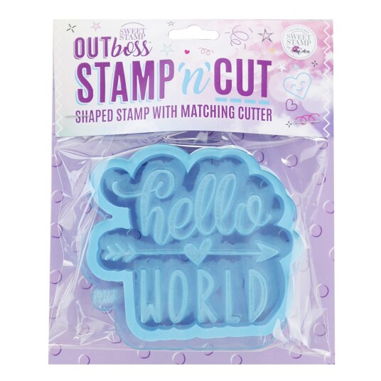 Sweet Stamp Outboss  Stamp n Cut Hello World 