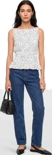 Gina Tricot Smock Top White L