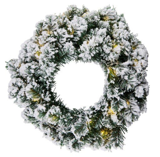 Sirius Anton Julekrans Ø45 cm Grøn/Snøhvit
