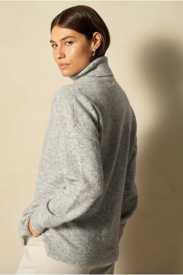 Ellos Collection Genser Della Premium i mohairblanding Grå