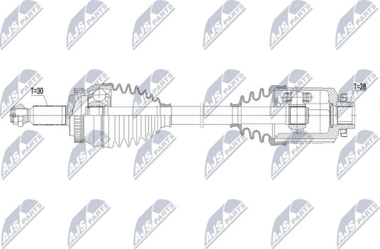 NTY NPW KA 412 Drivaksel NTY NPW KA 412 Drivaksel