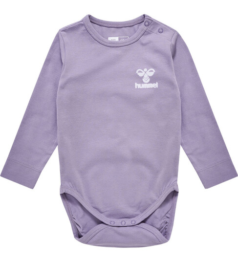 Hummel Body L/æ hmlMino Lavender m. Logo Hummel 56 Langermet Body Lilla Hummel Body L/æ hmlMino Lavender m. Logo Hummel 56 Langermet Body Lilla