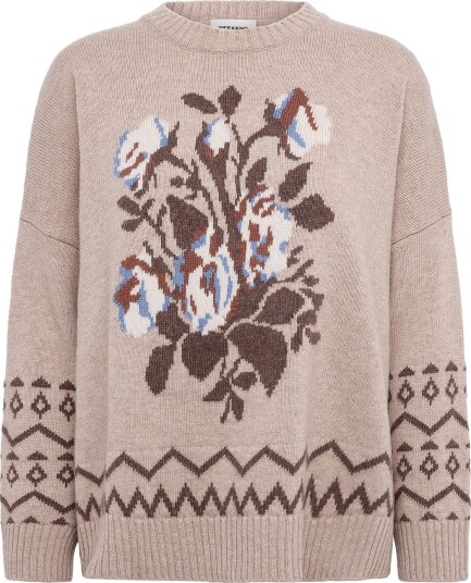 Weekend Max Mara Wkdpavidi   SAND FLORAL PRINT   XL