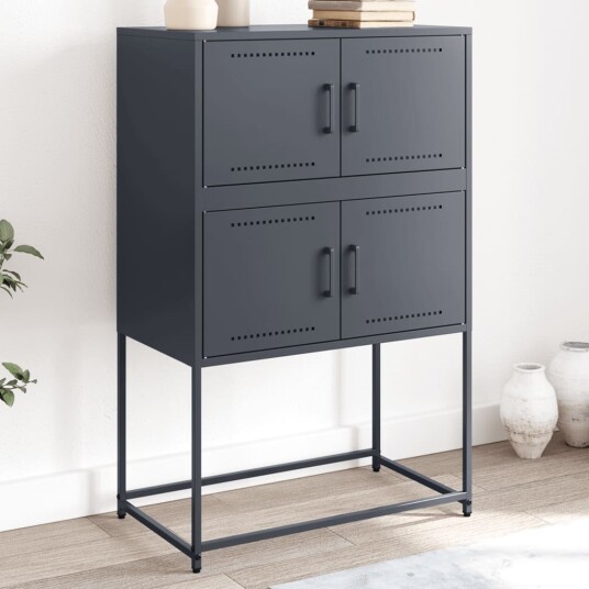  Skjenk antrasitt 68,5x38,5x107 cm stål 8721102633676