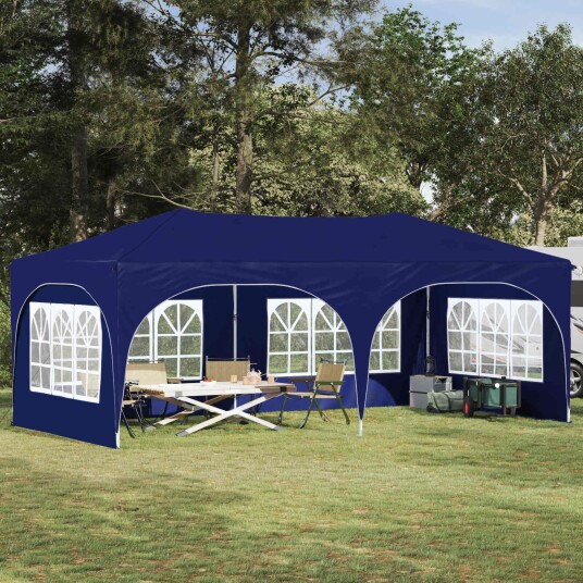vidaXL Pop up Festtelt 575 x 288 x 245 cm Blå Oxford Stoff