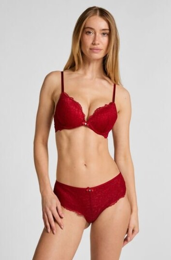 Hunkemöller Brasiliansk truse Marine Rød
