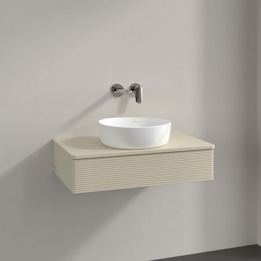 Villeroy & Boch Antao Servantskap med 1 skuff 80x50x19 cm u/lys Grå Matt Villeroy & Boch Antao Servantskap med 1 skuff 80x50x19 cm u/lys Grå Matt