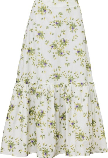 byTimo   Skjørt Cotton Taffeta   Hvit