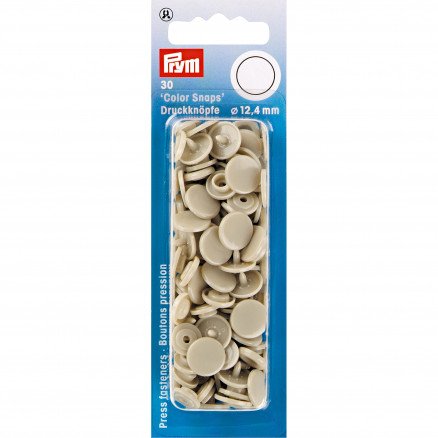 Prym Color Snaps Trykknapper i plast runde beige 12,4 mm 30 stk