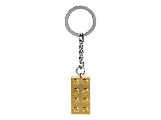 Lego Nøkkelring med gullfarget 2 x 4 kloss 850808