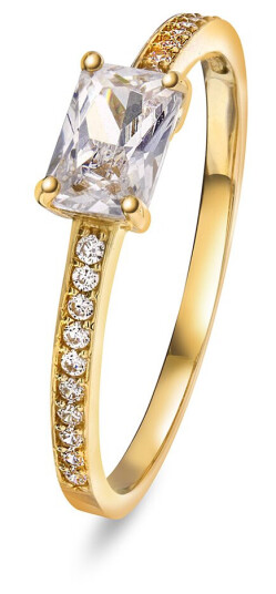 Pan Jewelry Ring i 585 gult gull med zirkonia størrelse 58