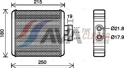 Varmeapparat register AVA COOLING SYSTEMS VN6196