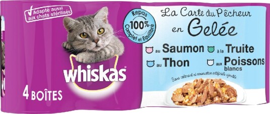 Whiskas Våtfôr La Carte 24 X Fra Fiskeren I Gelè 390 400 G 24 X 390 G Whiskas Våtfôr La Carte 24 X Fra Fiskeren I Gelè 390 400 G 24 X 390 G