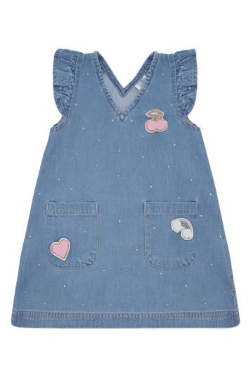 Hust & Claire Karoline denimkjole til jente   blue denim   110