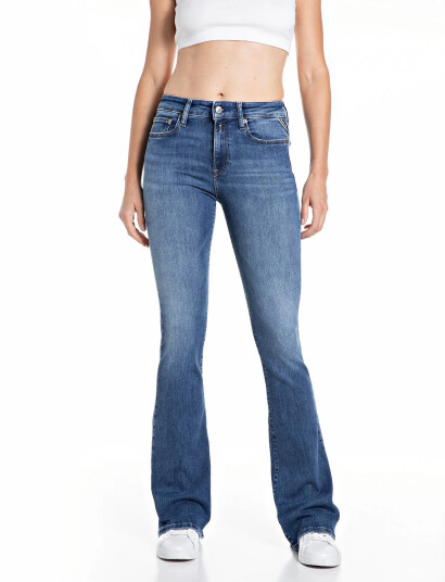 Replay Joella Trousers Flare Regular Waist Blue 31 x 32