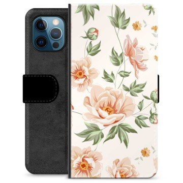 iPhone 12 Pro Premium Lommebok-deksel Floral