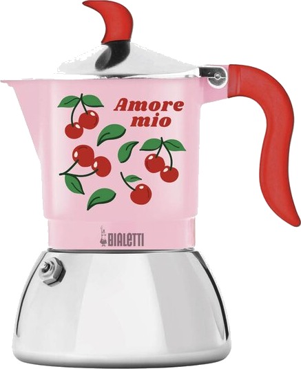 Bialetti Mercato Della Frutta espressokanne 4 kopper induksjon rosa