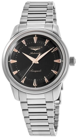 Longines Herreklokke L1.649.4.52.6 Conquest Heritage Sort/Stål Ø38 Longines Herreklokke L1.649.4.52.6 Conquest Heritage Sort/Stål Ø38