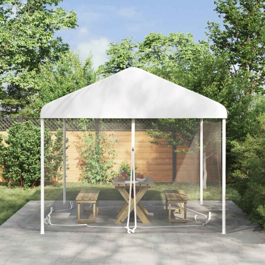 vidaXL Myggnett for hagepavillon 220 mesh Hvit 4,5 x 3 x 2 m Polyester