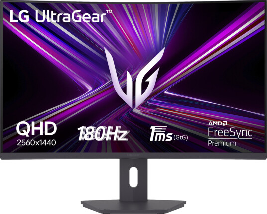 LG UltraGear 32G600A-B 32" Gaming Skjerm 2560x1440 180Hz Bøyd Svart
