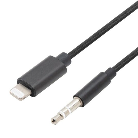 Linocell Lightning til 3,5 mm-kabel 1 m Svart