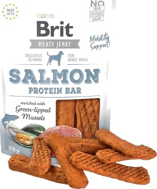 Brit Adult Jerky Snack Snacks Hund Laks Sukkerfri 80 G Brit Adult Jerky Snack Snacks Hund Laks Sukkerfri 80 G