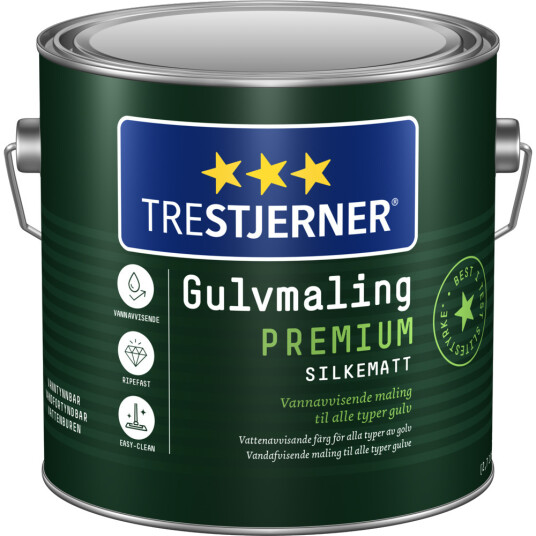 Trestjerner Gulvmaling Premium Klar Hvit Base 2.7L