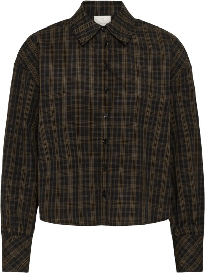 Kaffe Kahelie Check Shirt Brown 38