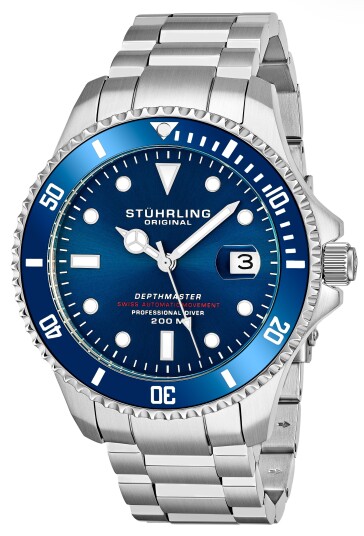 Stührling Original Herreklokke 883.02 Aquadiver Blå/Stål Ø42 mm Stührling Original Herreklokke 883.02 Aquadiver Blå/Stål Ø42 mm