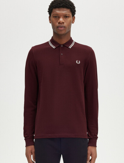 Fred Perry Ls Twin Tipped Fp Shirt - Burgundy - XL Fred Perry Ls Twin Tipped Fp Shirt - Burgundy - XL