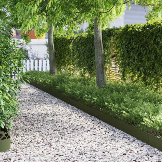 vidaXL Plenkanter 30 pcs Olivengrønn 103 x 0,05 x 22 cm Stål
